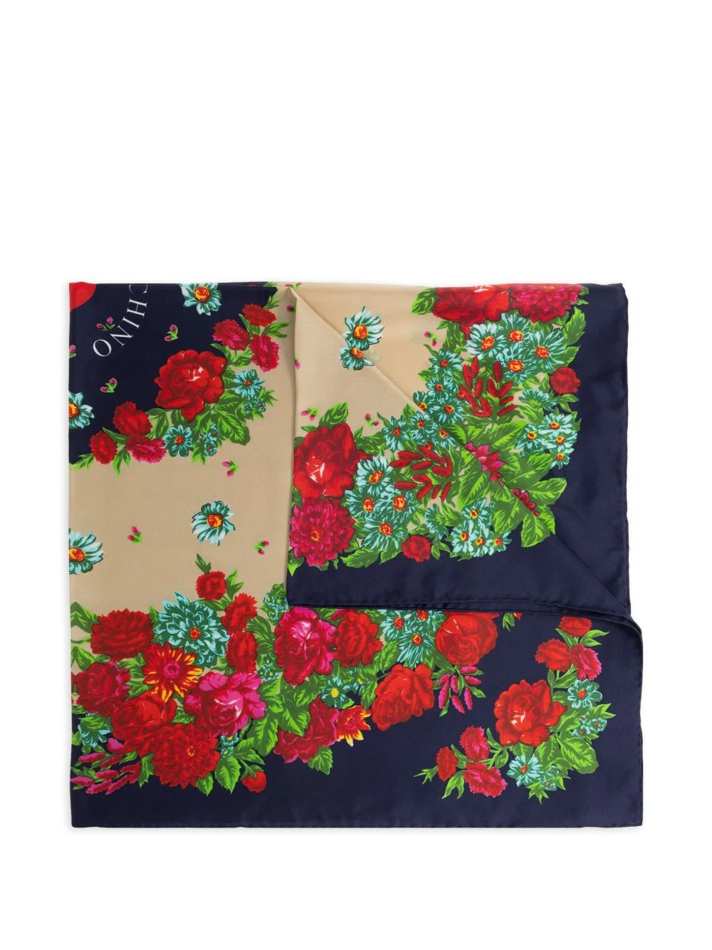 floral-print silk scarf - 1