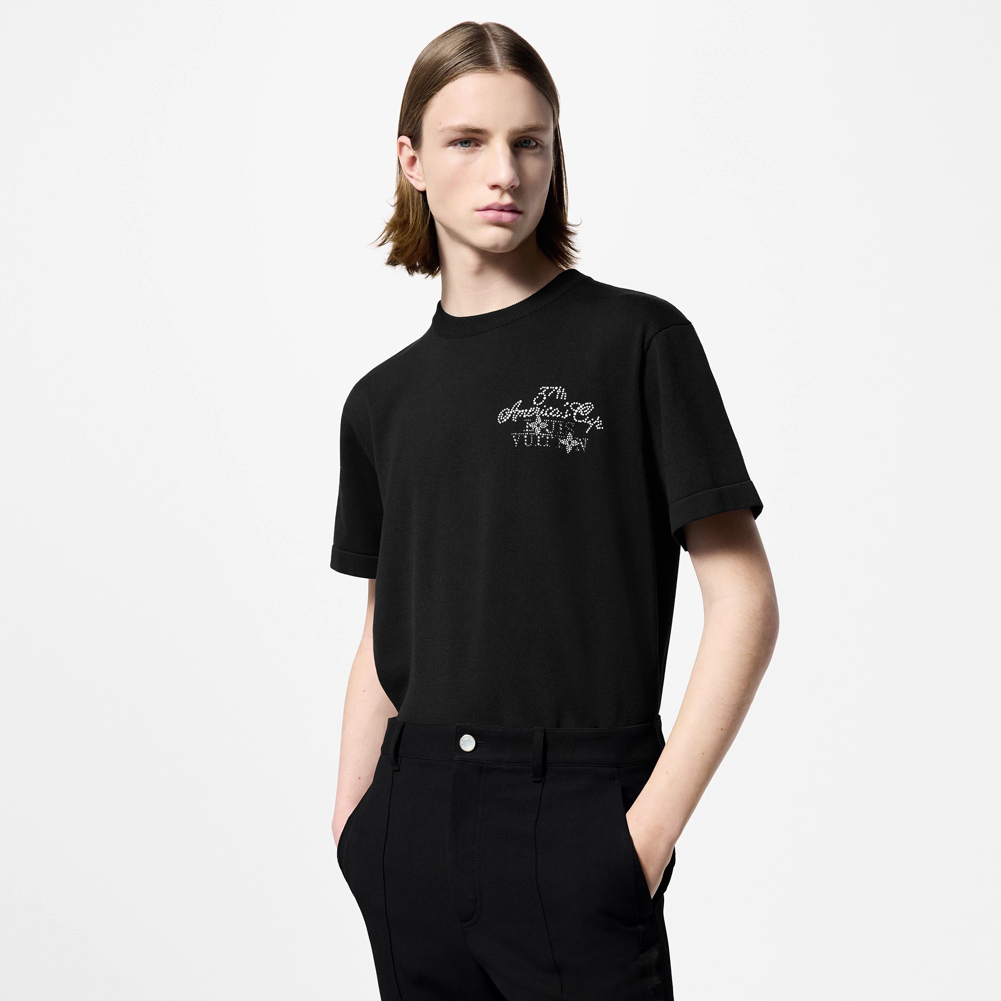 Embellished Short-Sleeved Cotton Crewneck - 2