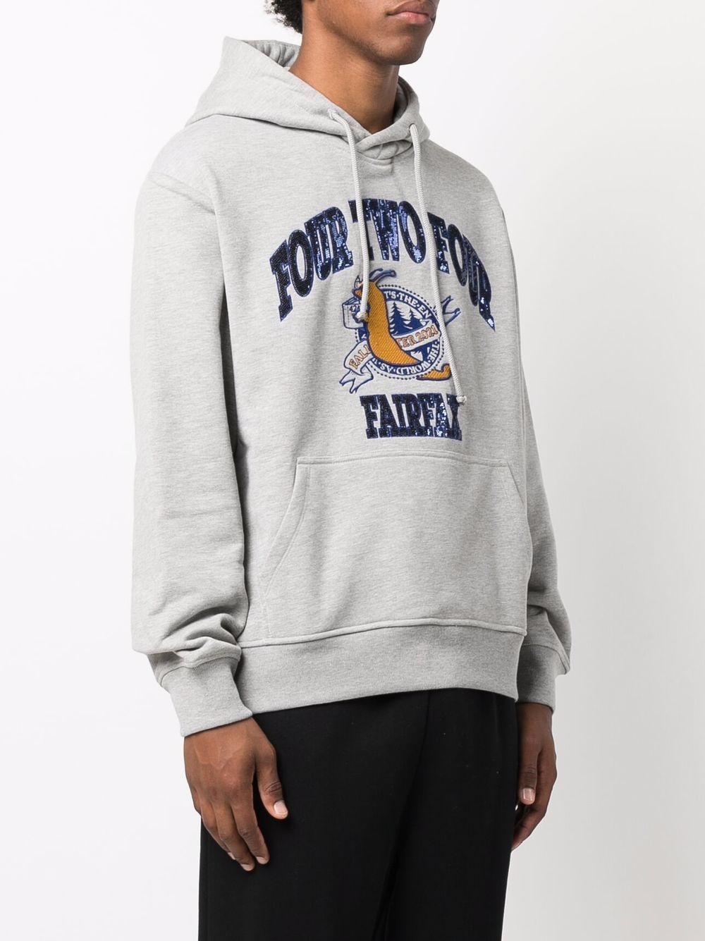 slogan drawstring hoodie - 3