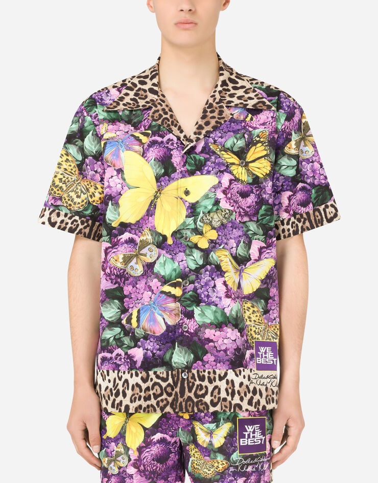 Butterfly-print cotton Hawaiian shirt - 6