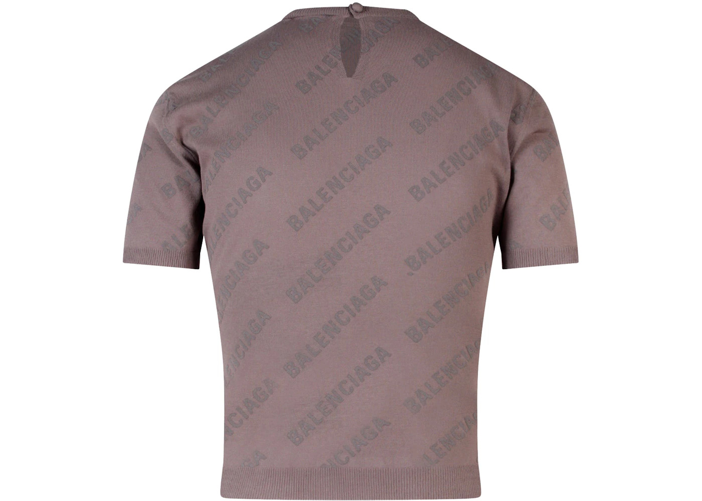 Balenciaga All-Over Logo T-Shirt Beige - 2
