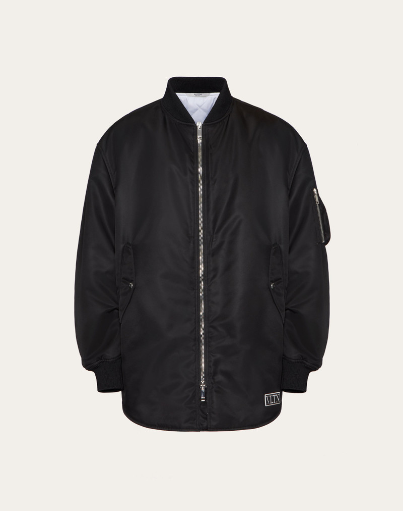 PADDED NYLON VLTN TAG BOMBER JACKET 1