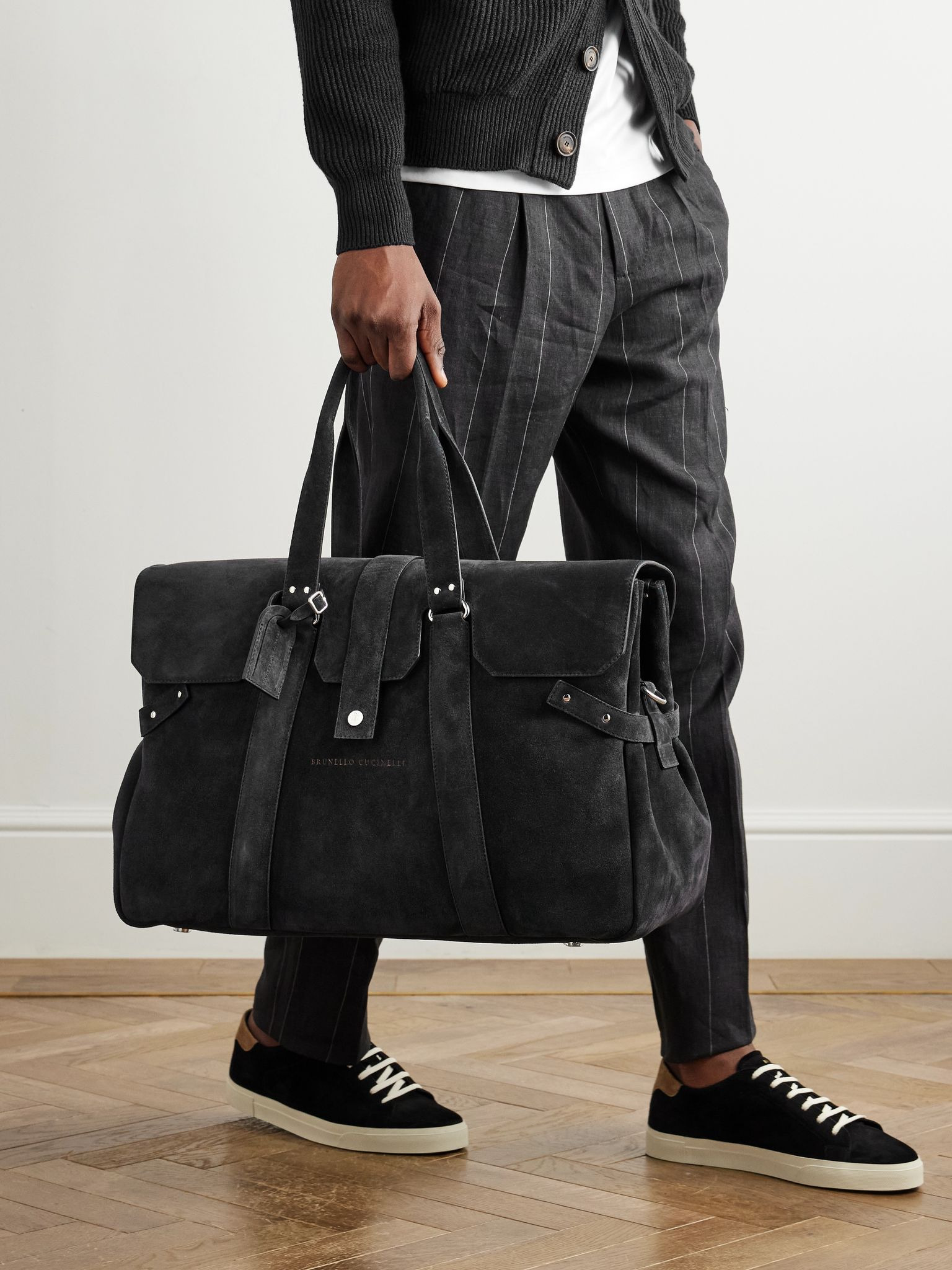 Suede Weekend Bag Black - 6