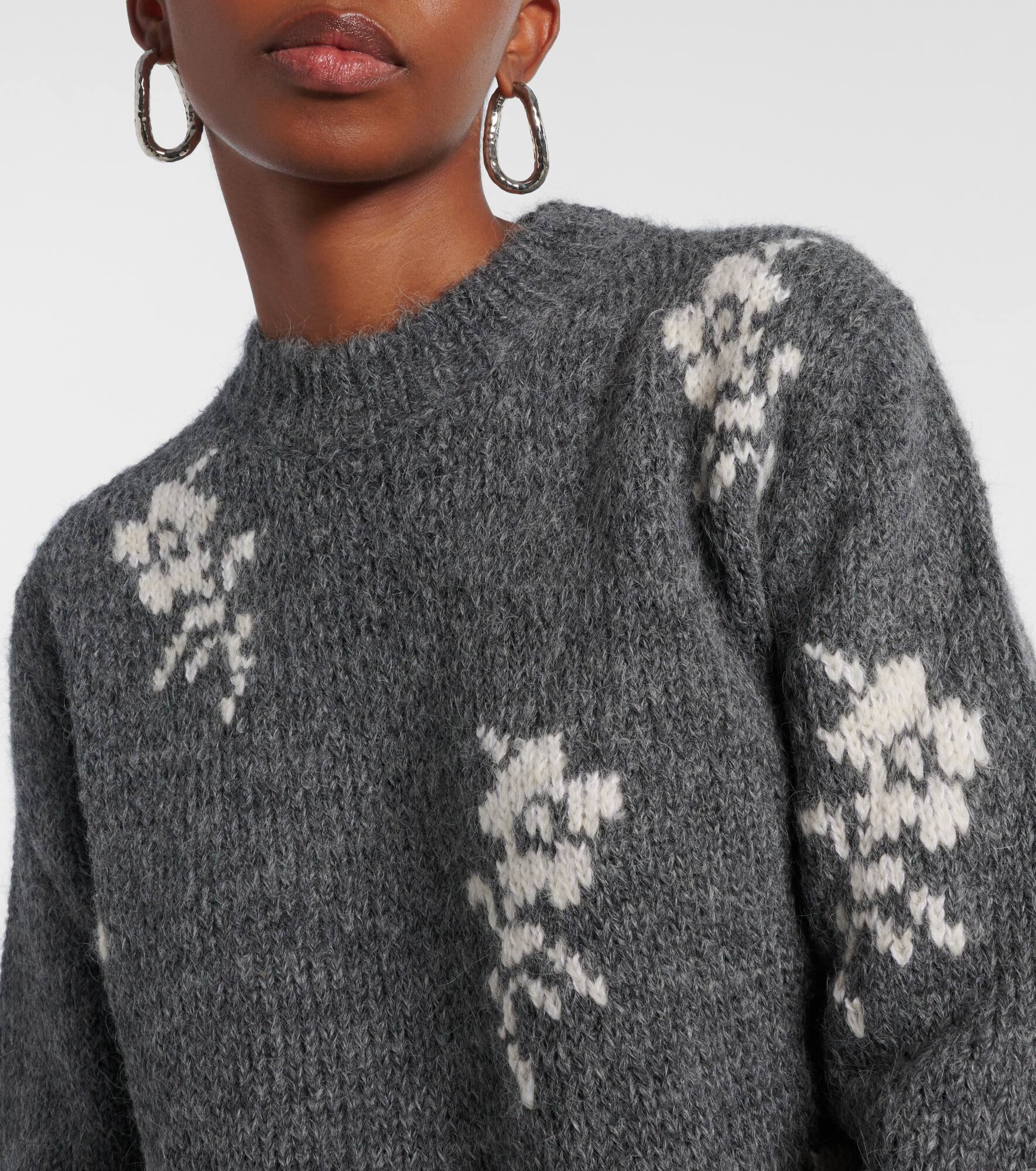 Intarsia alpaca and wool-blend sweater - 4