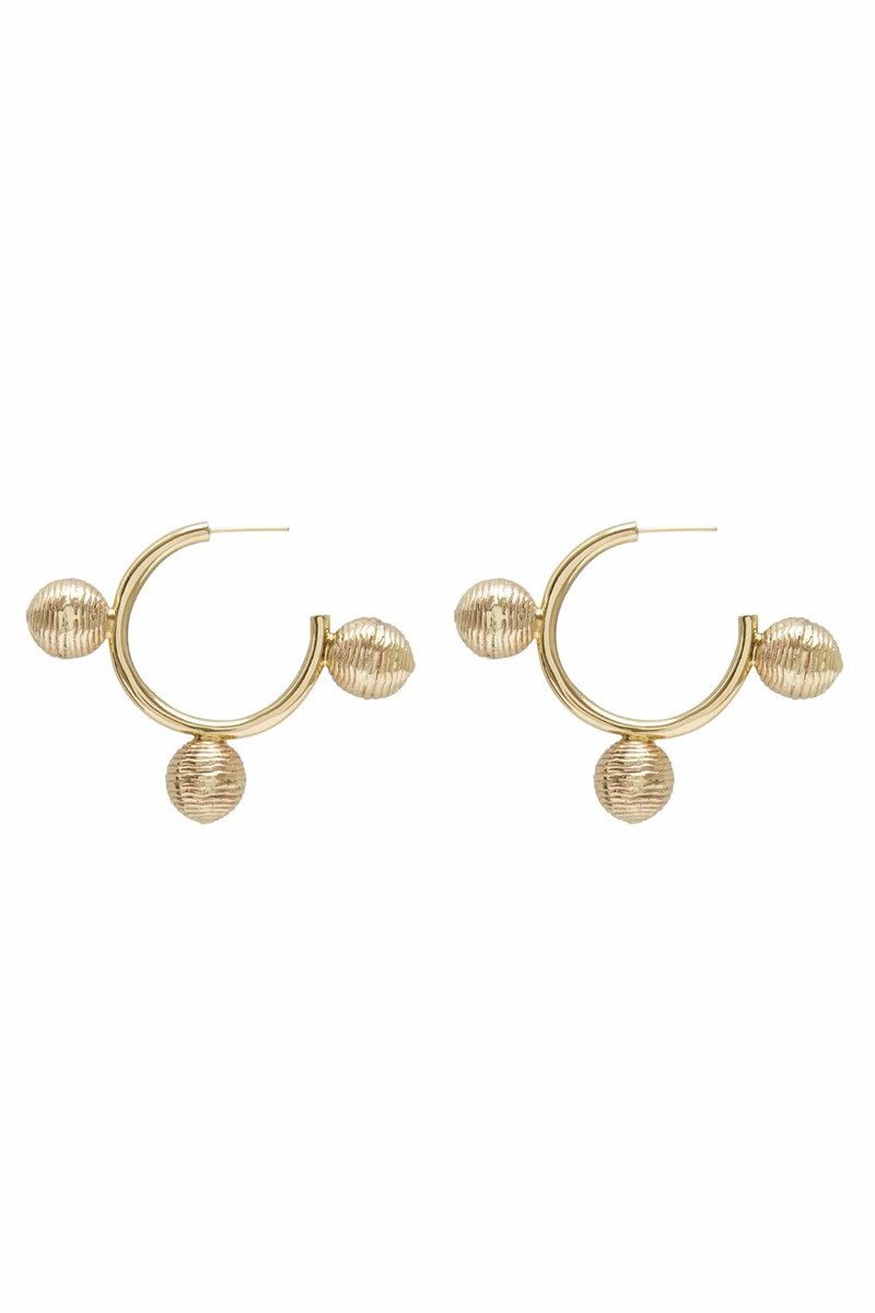 Le Jardin Spiral Ball Hoop Earrings 1