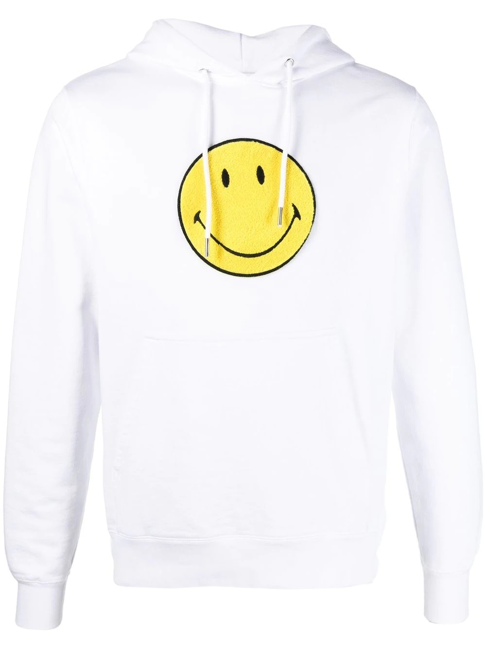 smiley-patch hoodie - 1