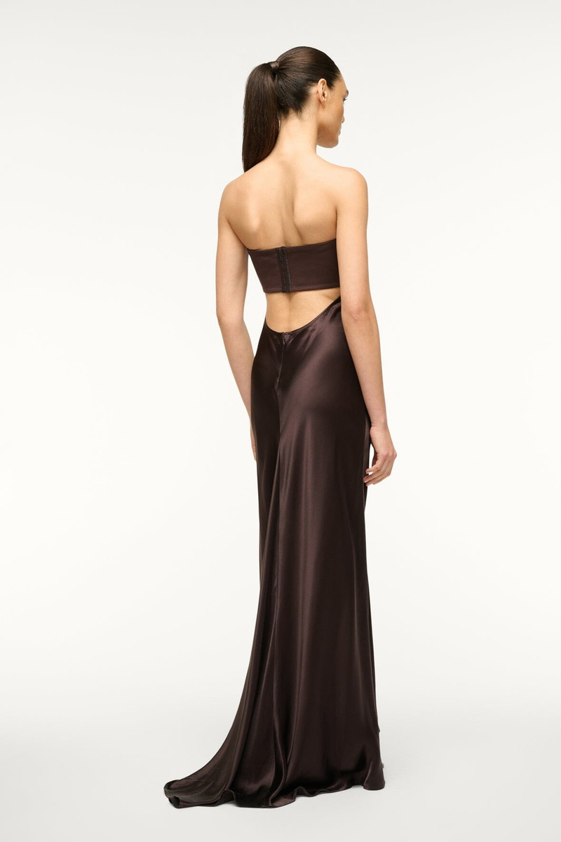 STAUD WAYFARING DRESS DARK CHOCOLATE 5