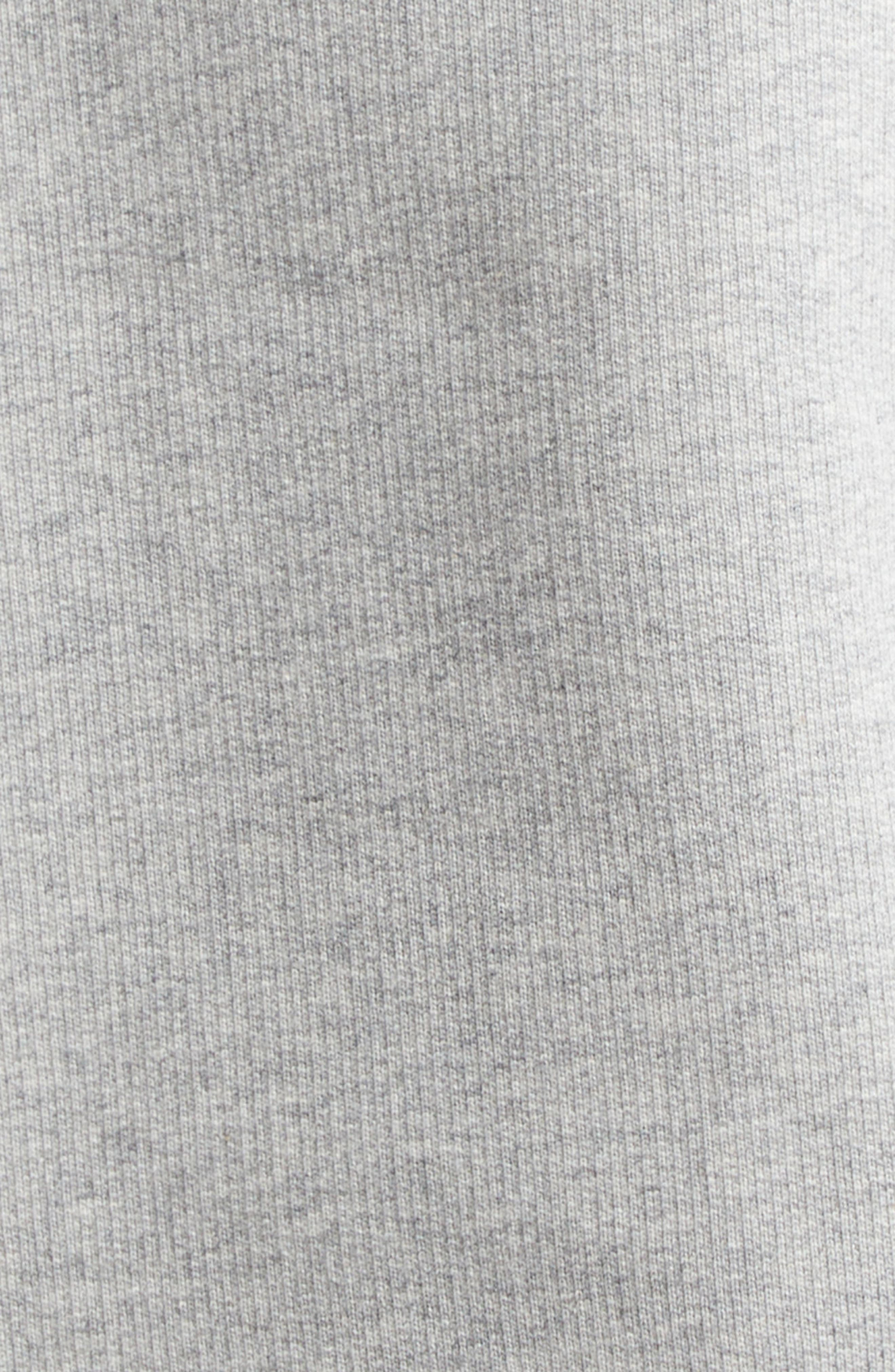 Moncler Embroidered Mountain Logo Cotton Hoodie in Extra Light Gray Melange at Nordstrom - 6