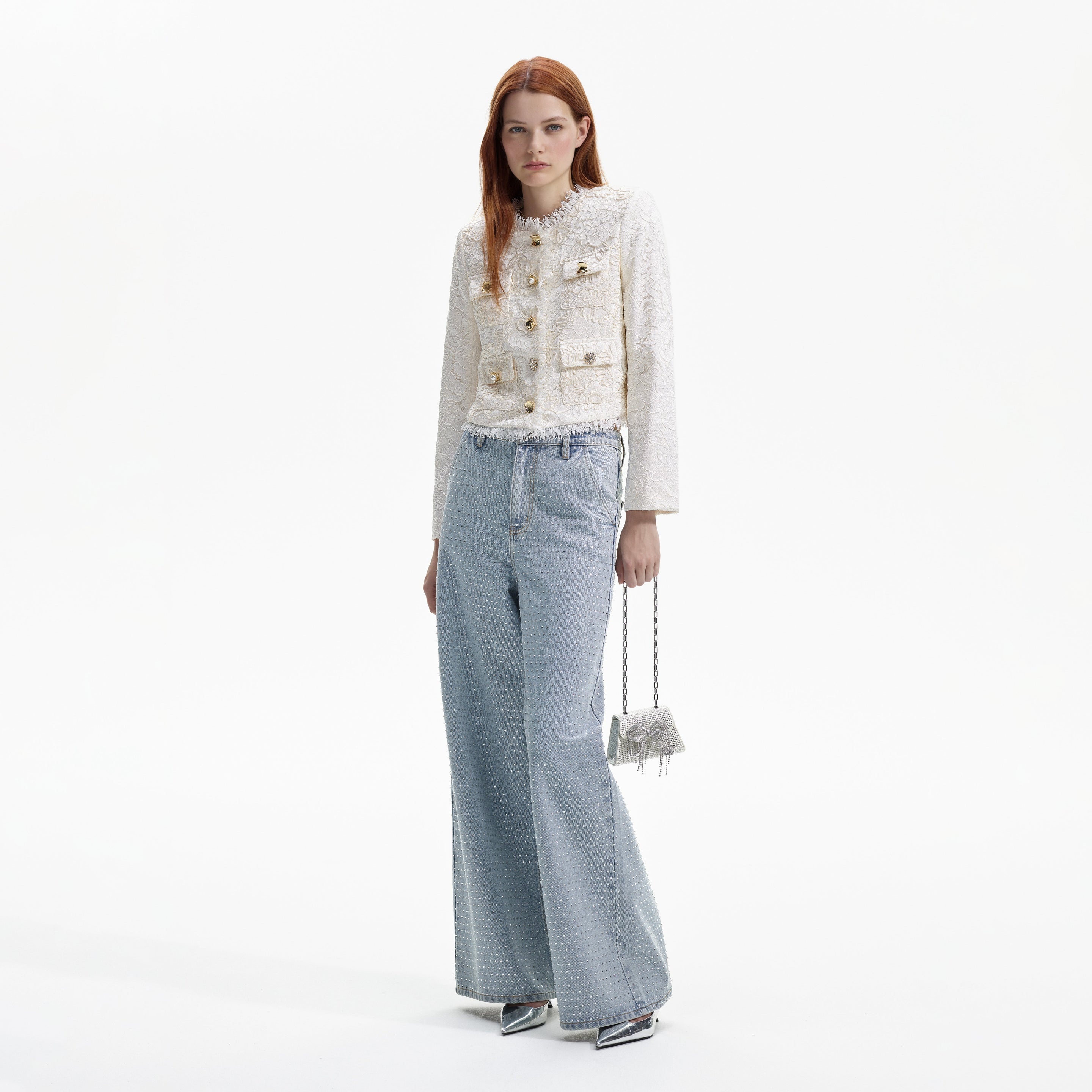 Cream Cord Lace Jacket - 2