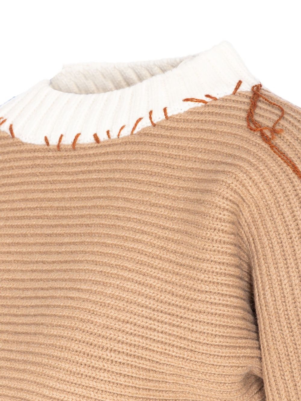 asymmetrical knitted crop sweater - 3
