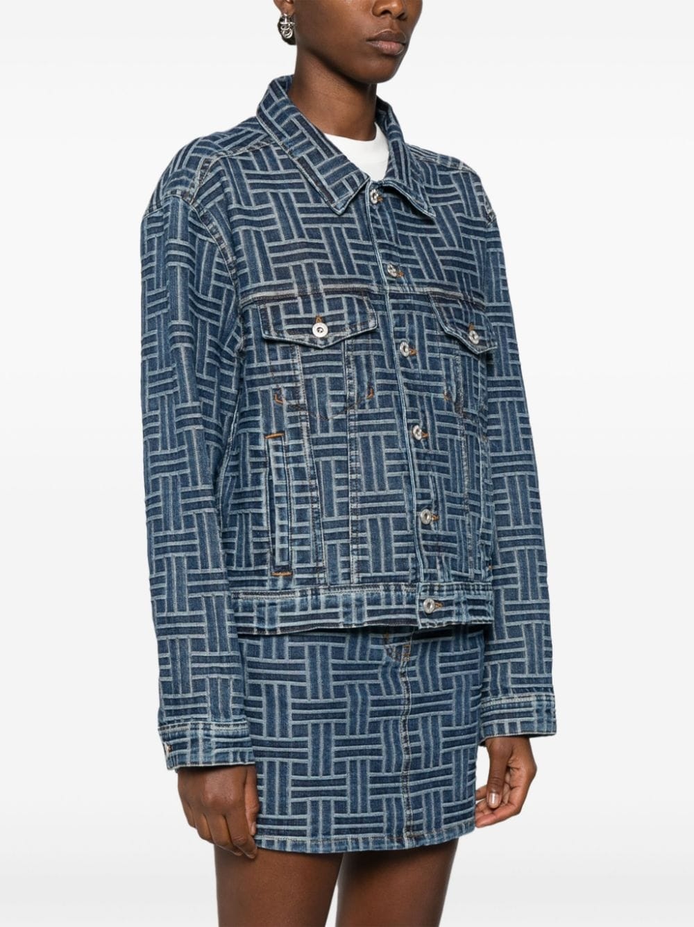 Weave denim jacket - 3