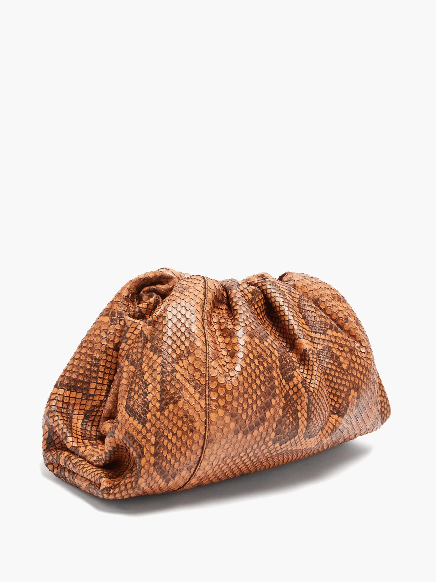 The Pouch large python clutch bag - 4