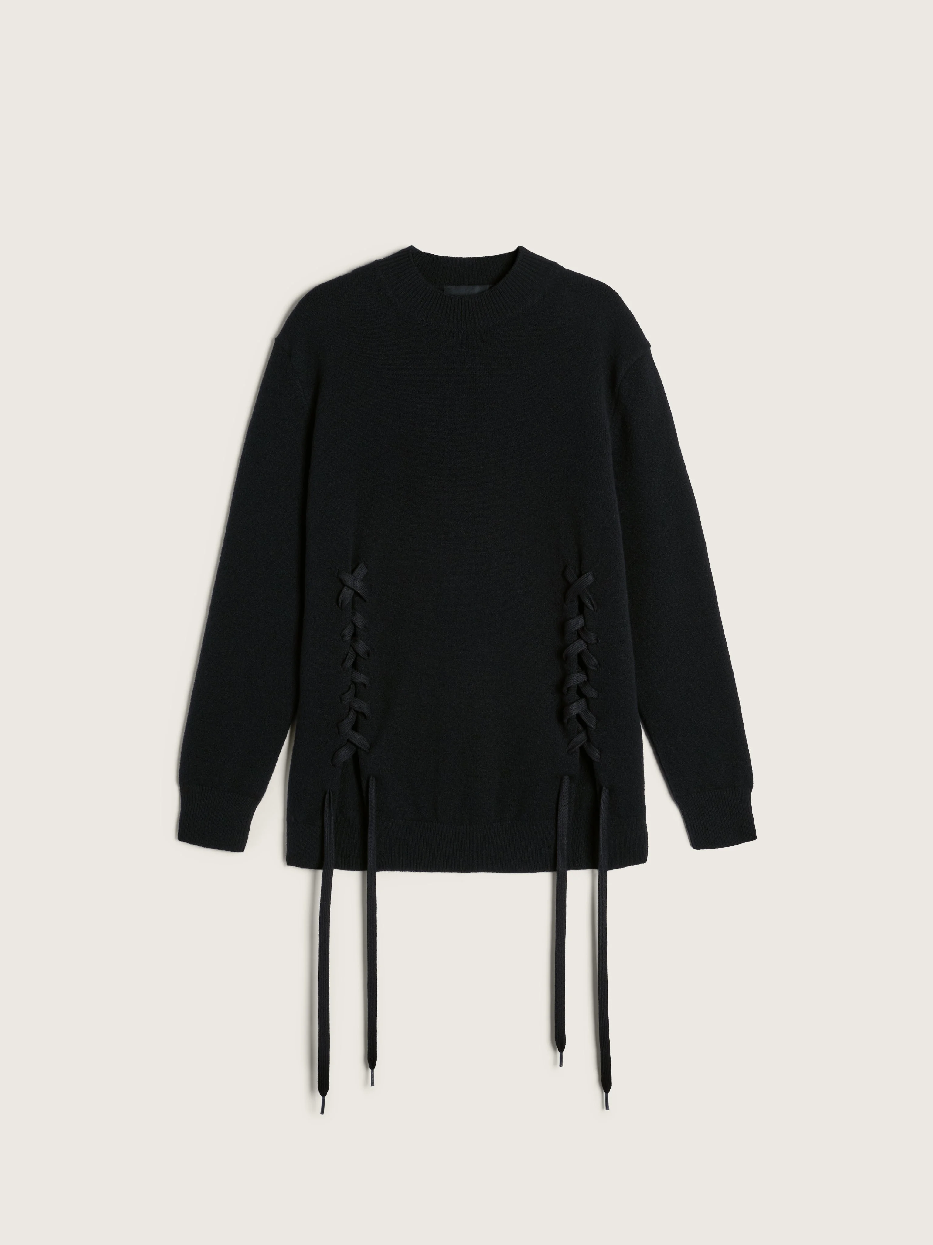 Merino Lace Up Hem Jumper - 1