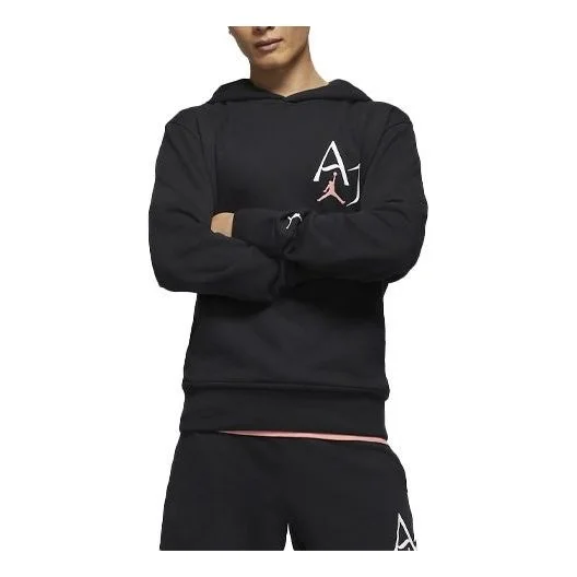 Air Jordan Logo Hoodie 'Black White' DM1411-010 - 1