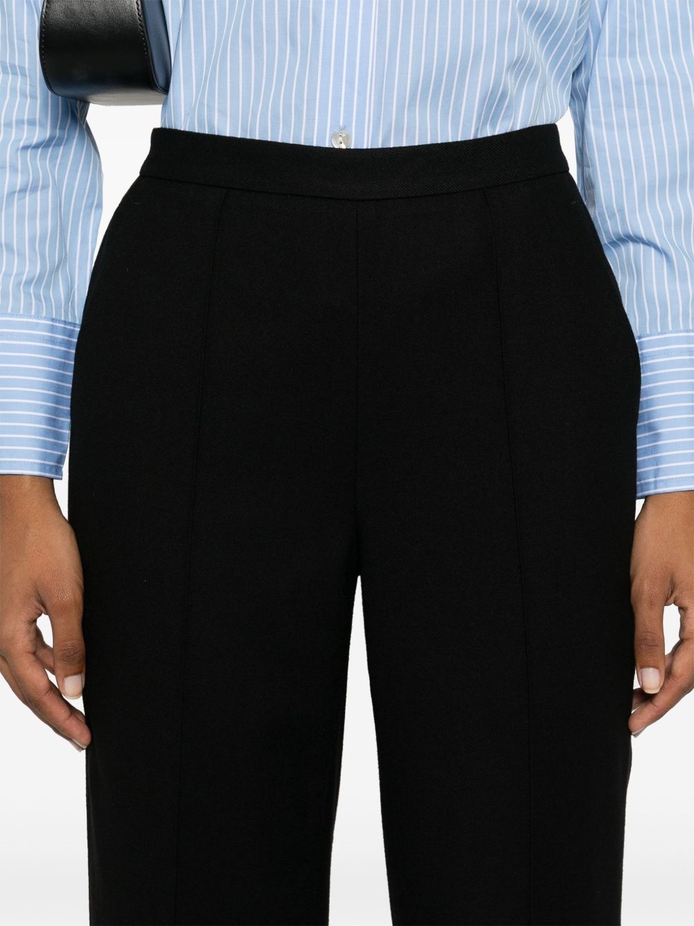 brushed mid-rise trousers - 5