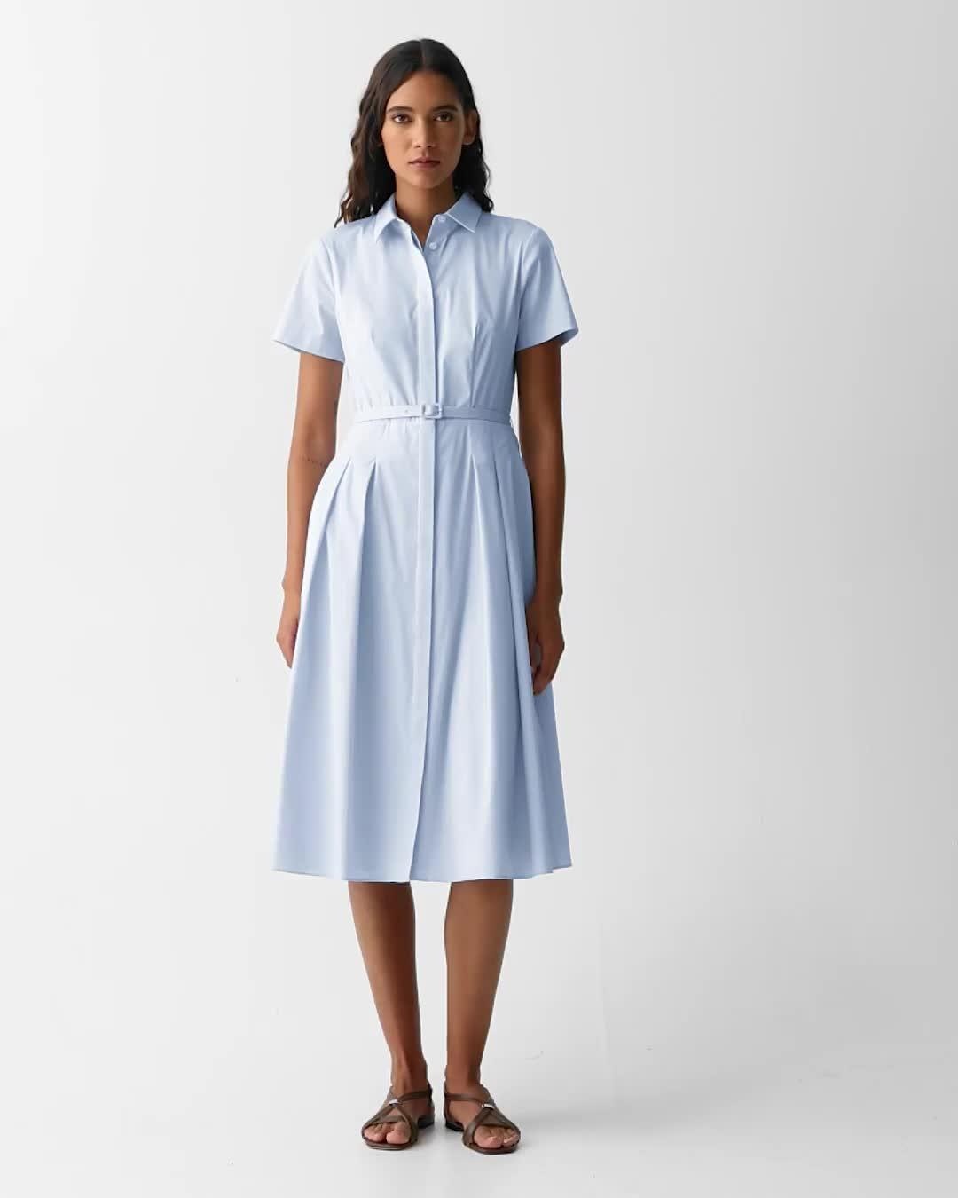 Short-Sleeve Shirt Dress in Good Cotton - 6
