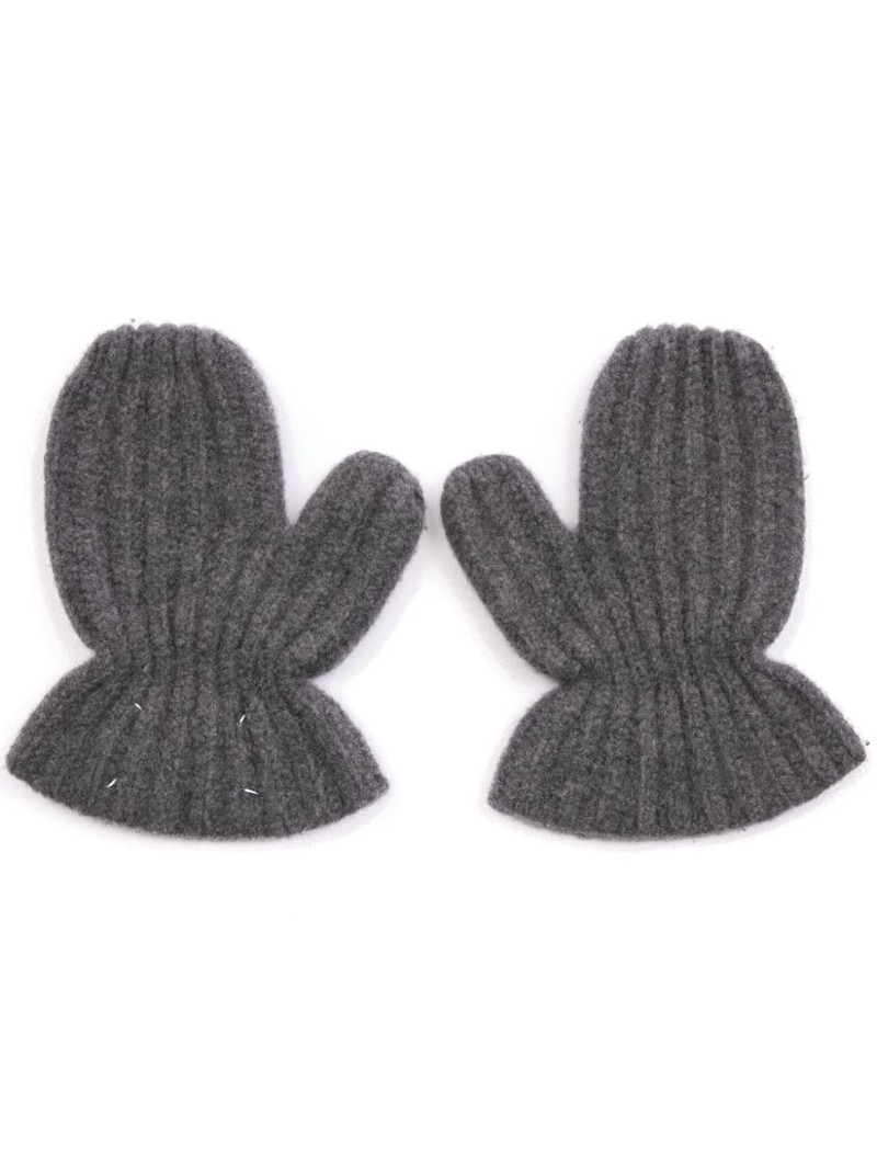 ribbed-knit gloves 1