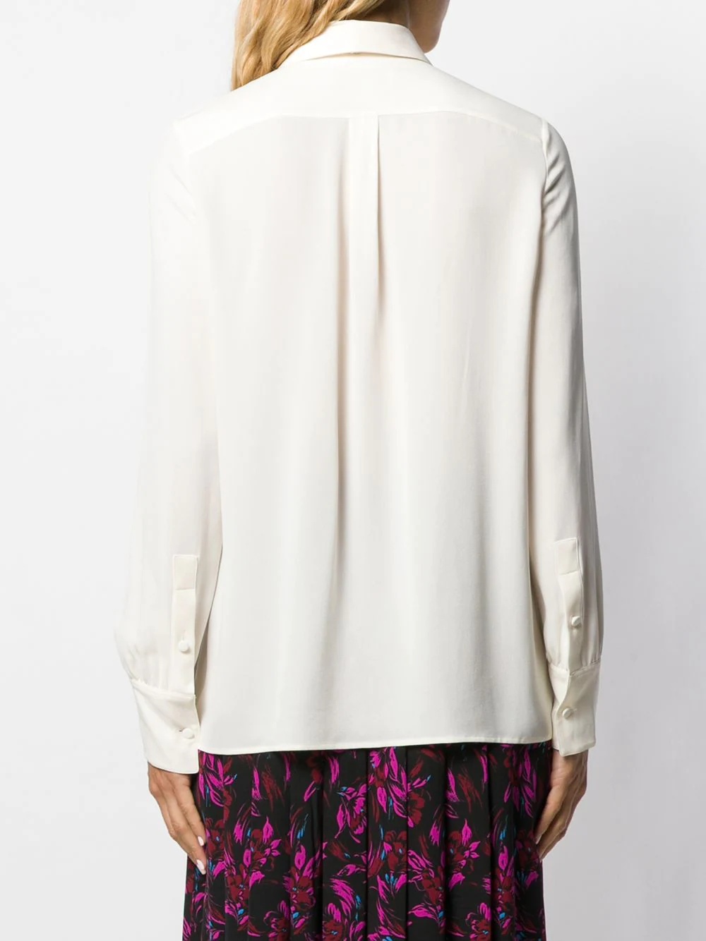 V hardware pussy bow blouse - 4