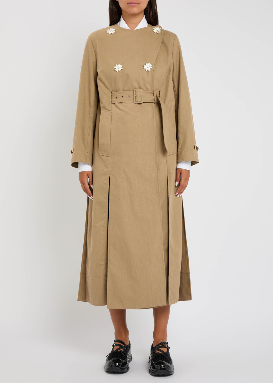 Simone Rocha Embellished Panelled Canvas Trench Coat - 2