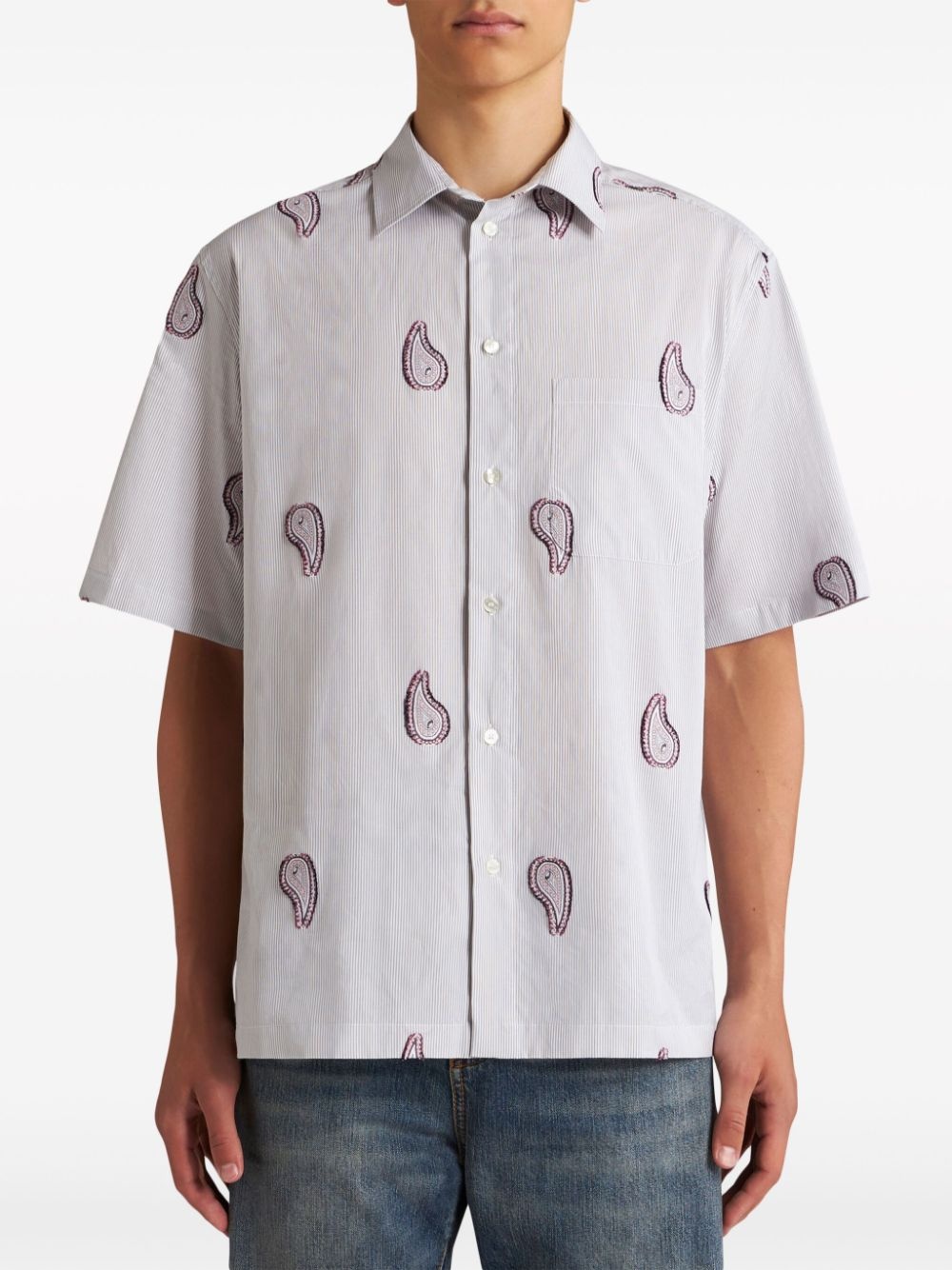 paisley-print cotton shirt - 2