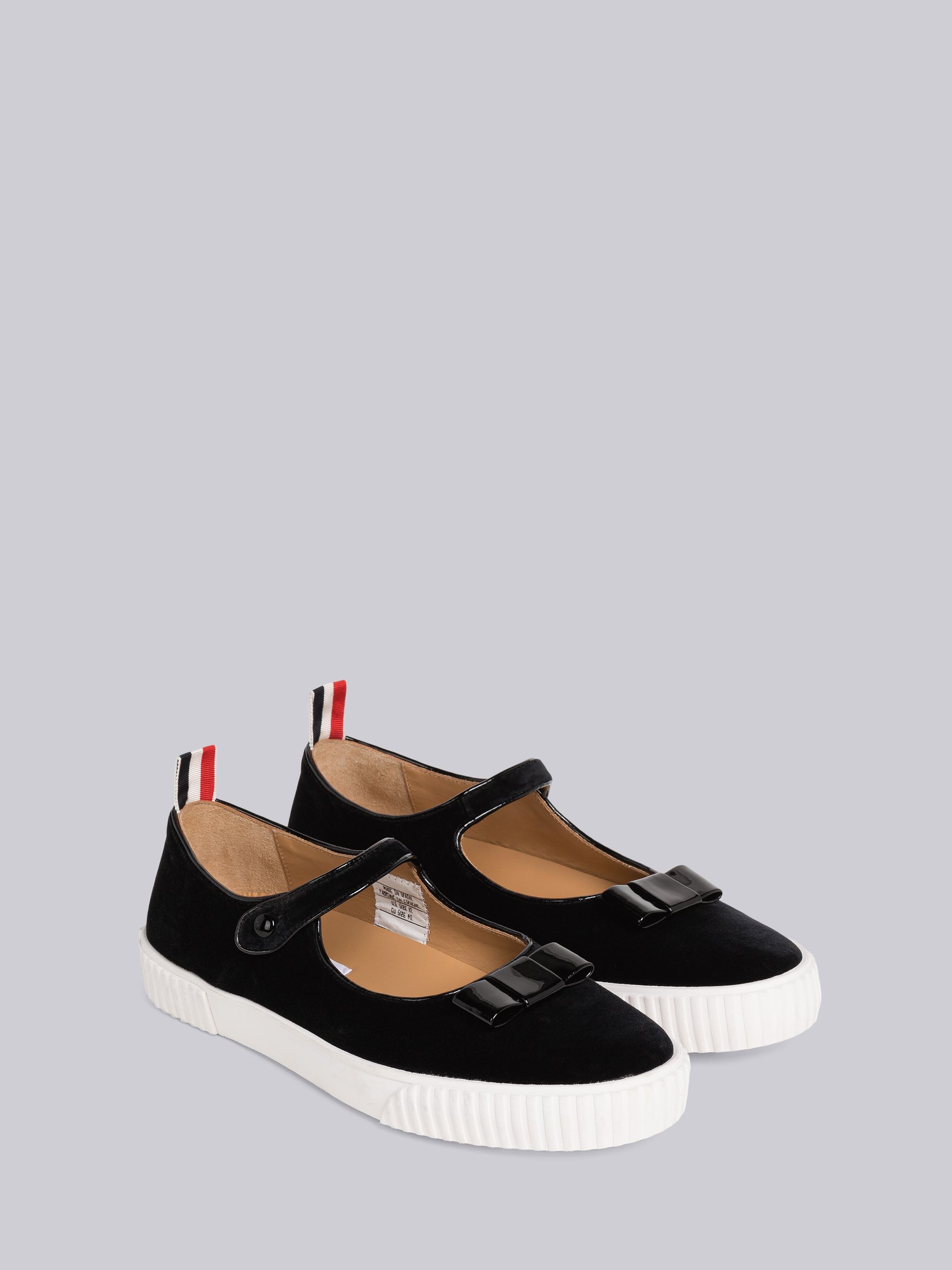 Velvet Patent Bow Tennis Thom John Trainer - 3