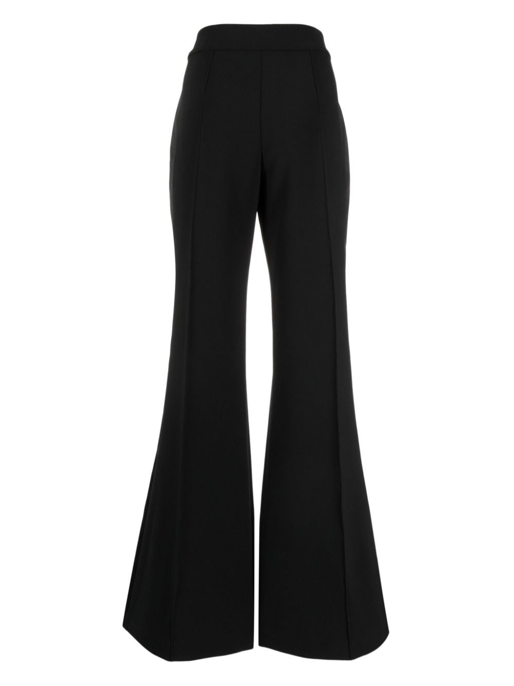 satin-embellished flared trousers - 2