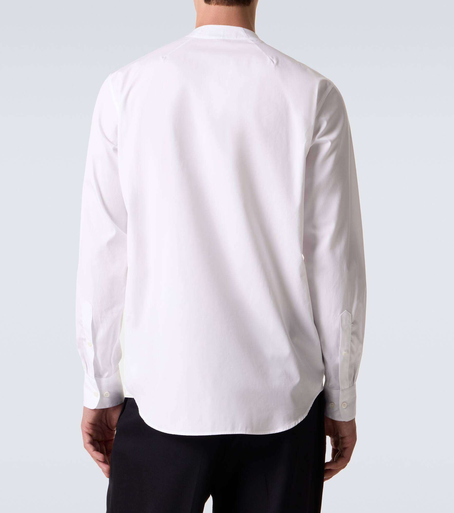 Tie-neck cotton poplin shirt - 4