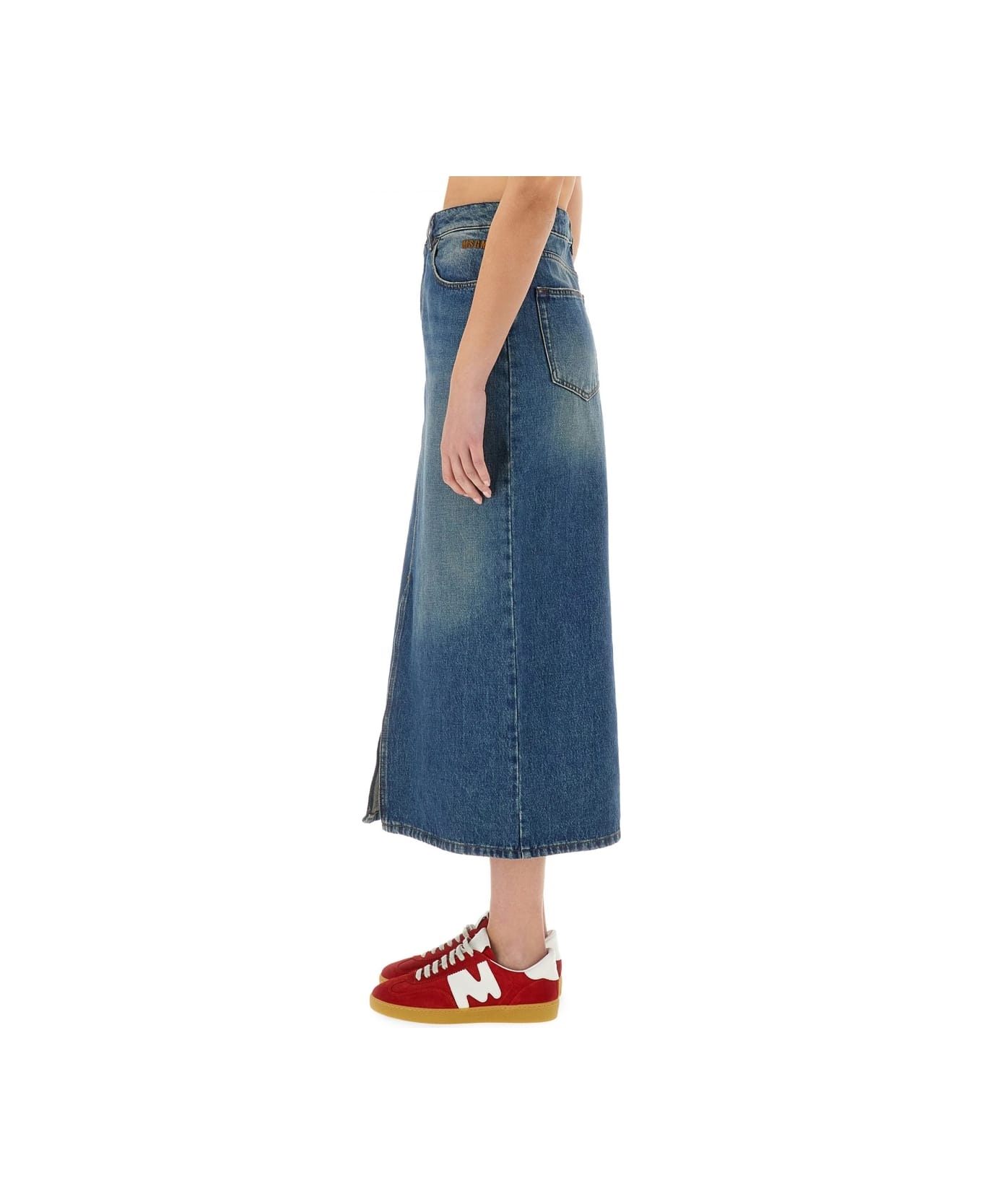Long Denim Skirt - 4