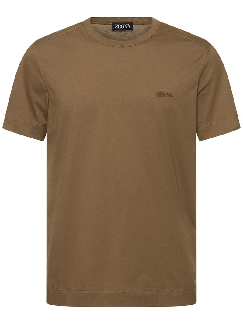 Pure cotton jersey regular fit t-shirt - 1