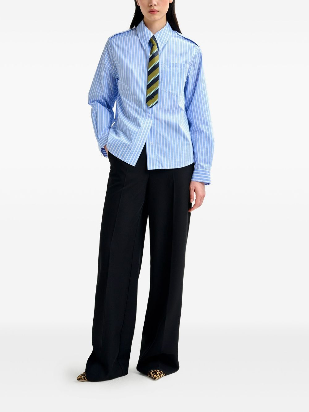 stripe-pattern shirt - 2