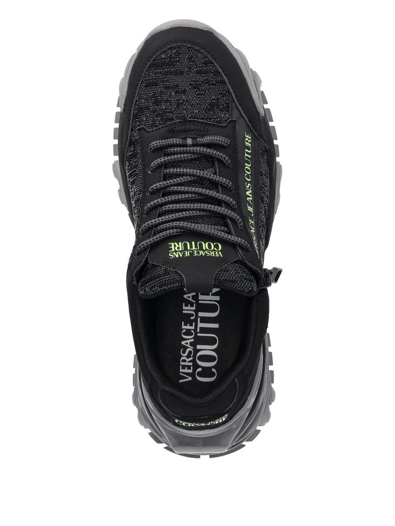 textured logo-detailed sneakers 3