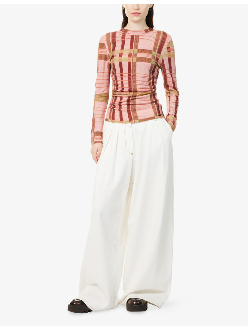 Barbour Barbour x FARM Rio Thalita Ruched Wool Top outlook
