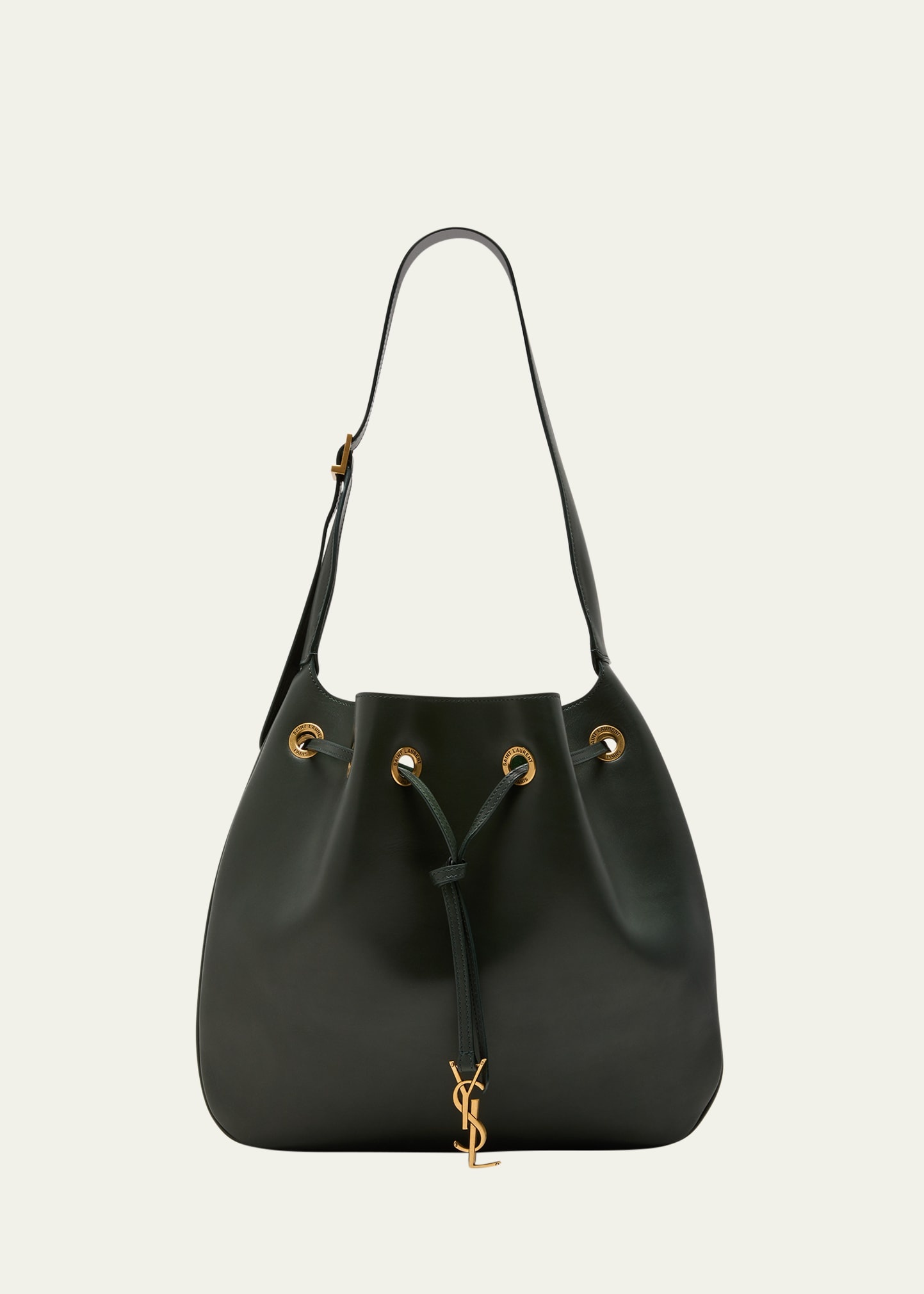 SAINT LAURENT Paris VII Medium YSL Drawstring Hobo Bag