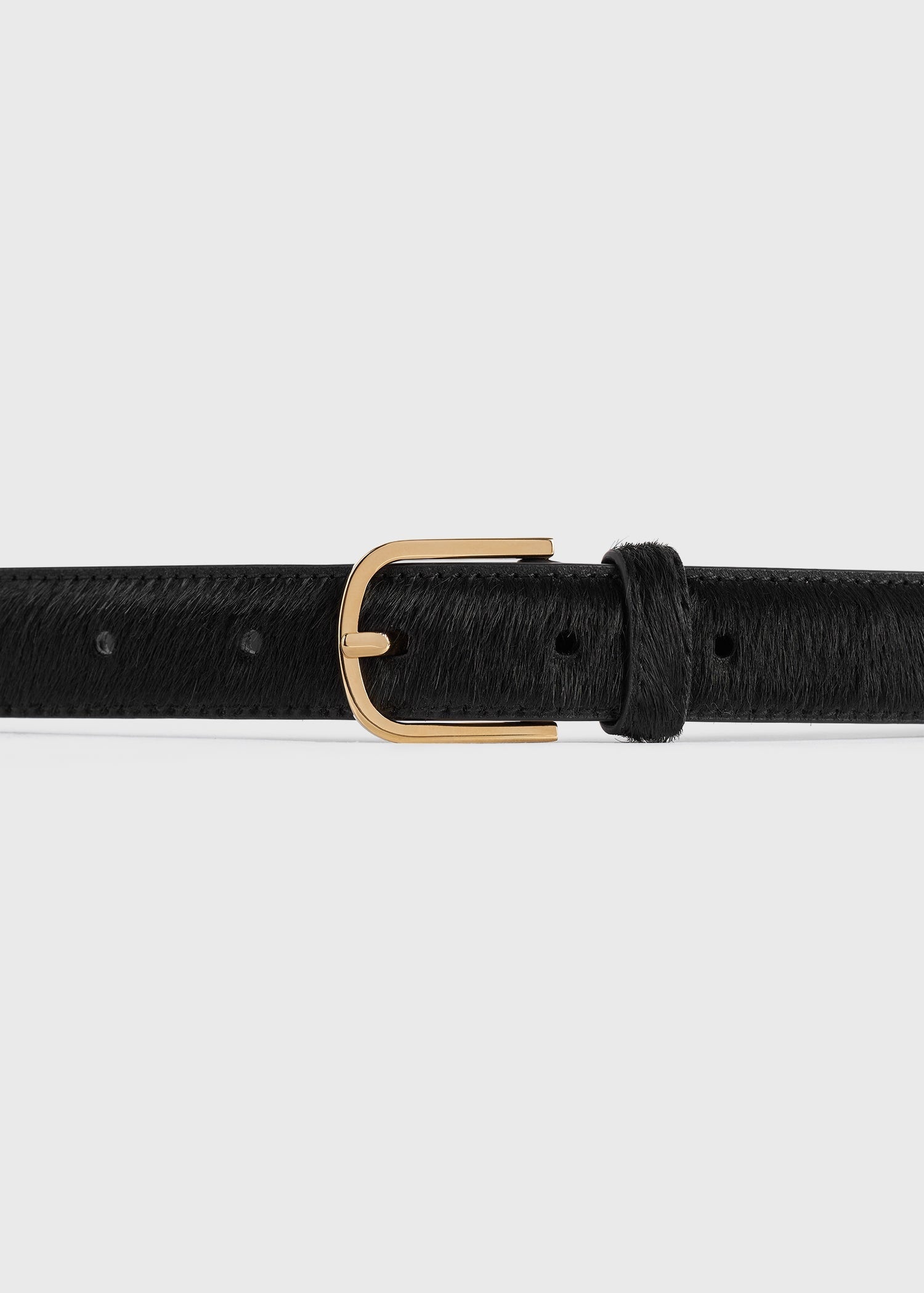 Pony hair belt black - 3