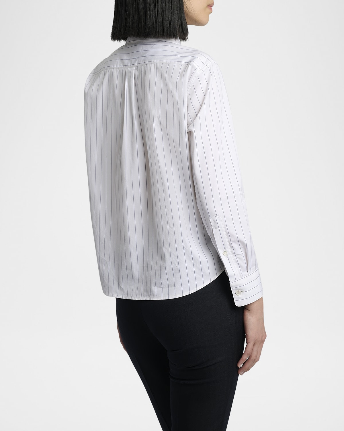 3/4-Sleeve Striped Cotton Button-Down Shirt - 3