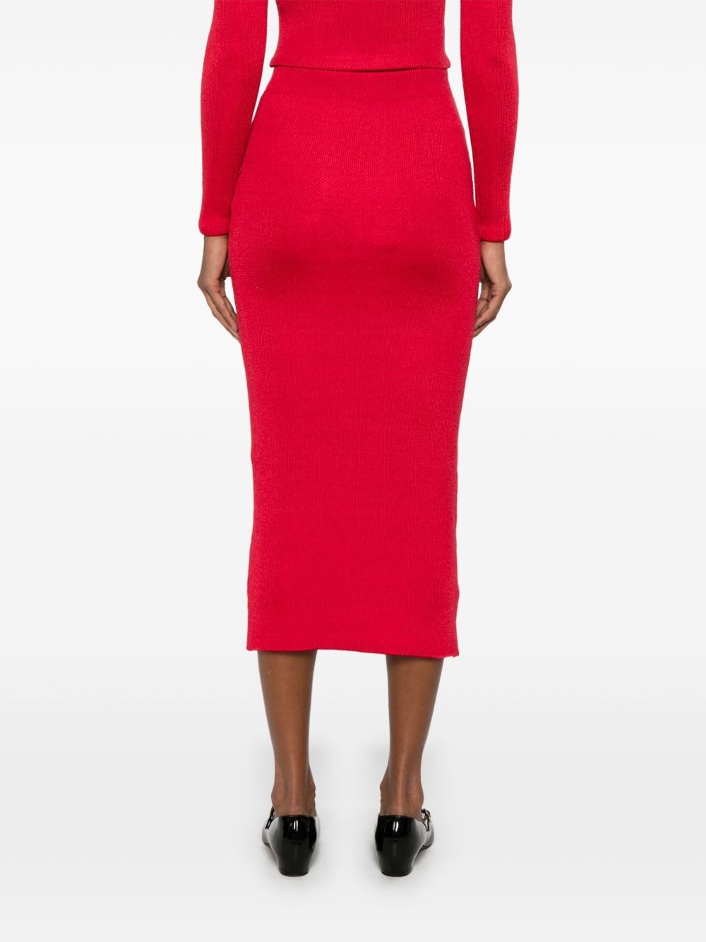 knitted corsage midi skirt - 4