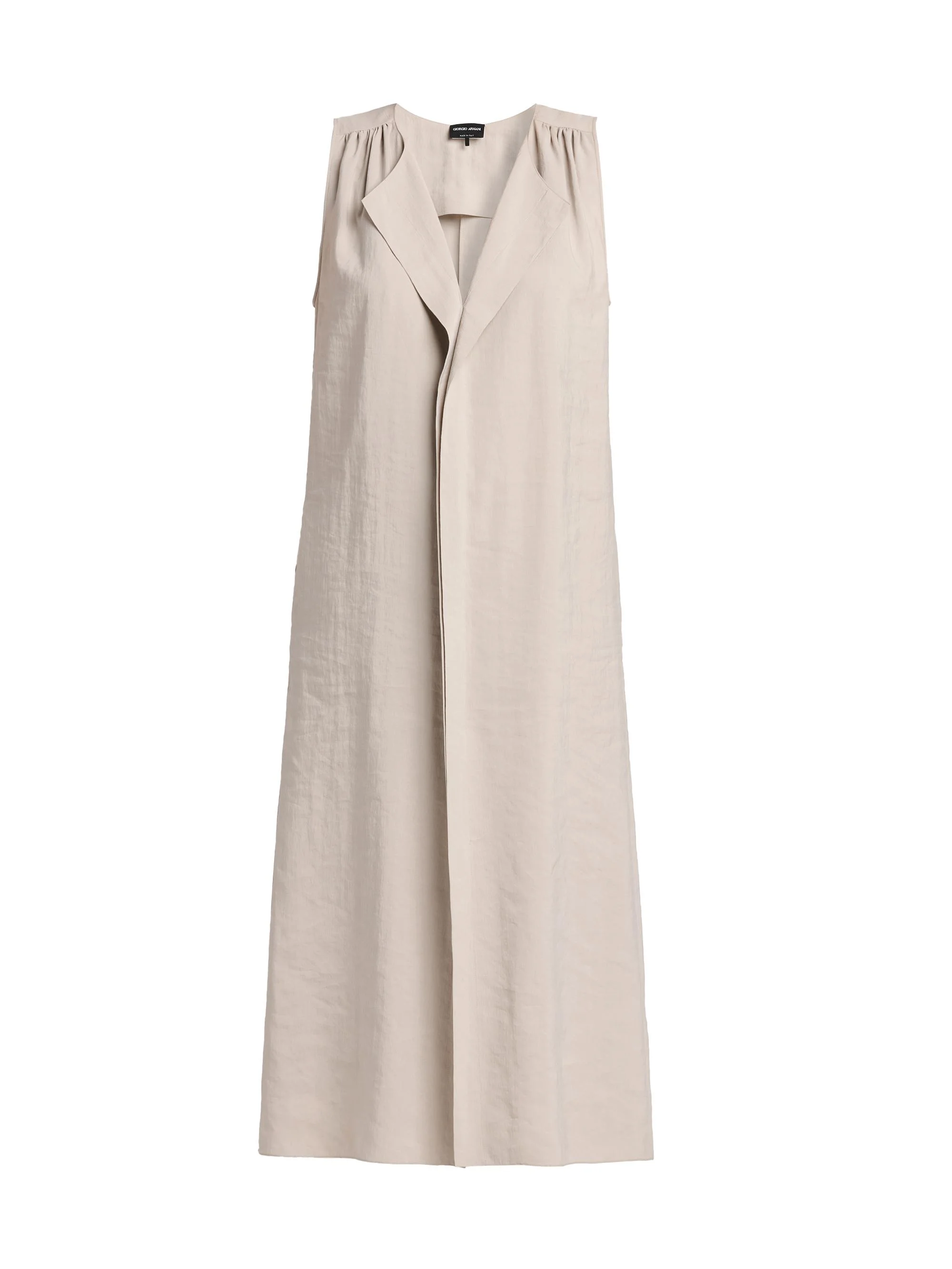 Women's Silk-Blend Center-Seam Midi-Dress - Solid Light Pastel Grey - 1