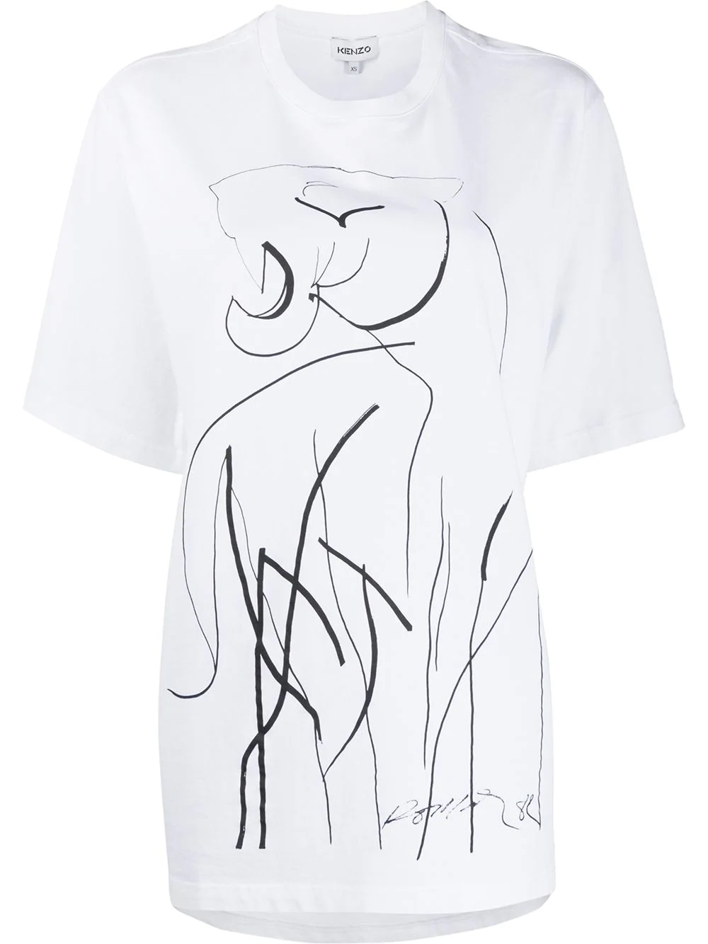 line-drawing T-shirt - 1