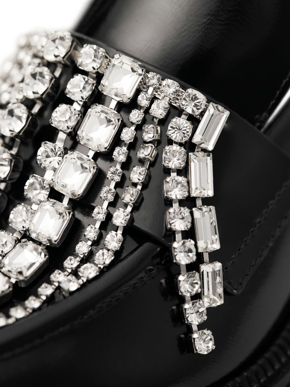 50mm Tylor crystal-embellished loafer pumps - 3