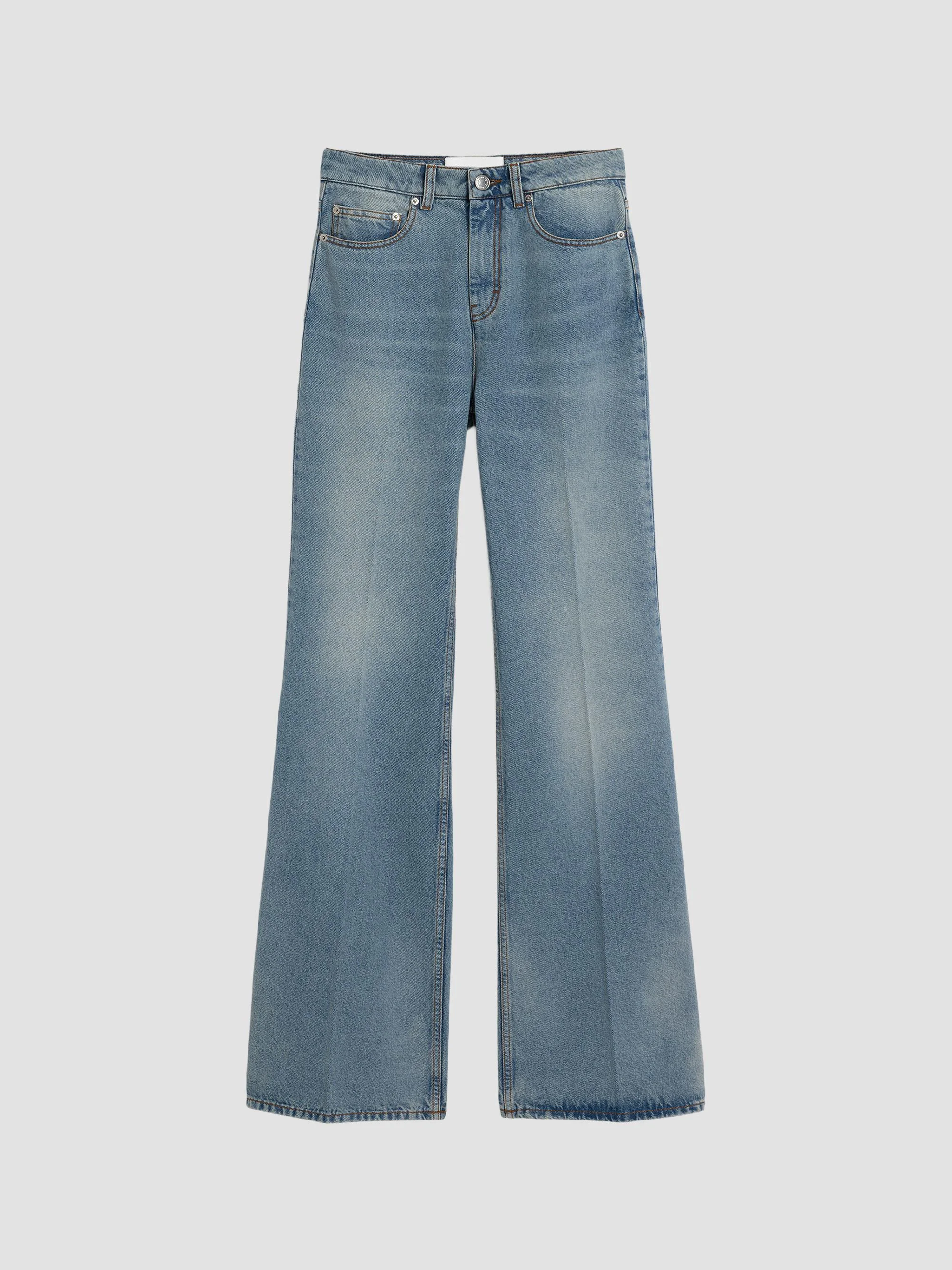 Women's Flare Fit Mid-Rise Jeans - Used Blue - 1