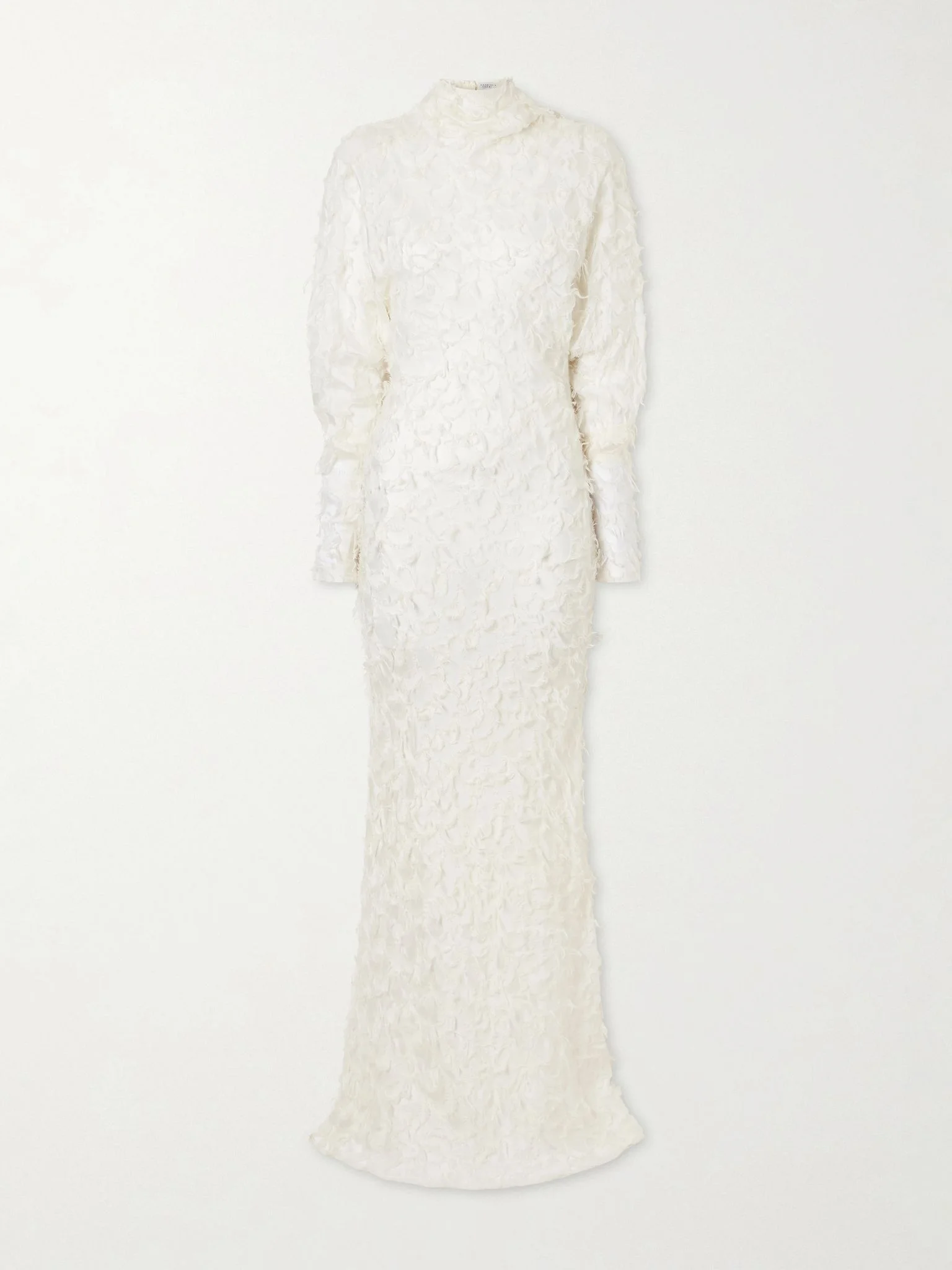 Aberdeen fil coupè silk and wool-blend maxi dress Ivory - 1
