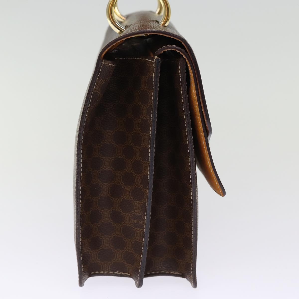 CELINE Macadam Canvas Hand Bag Pvc Brown - 3
