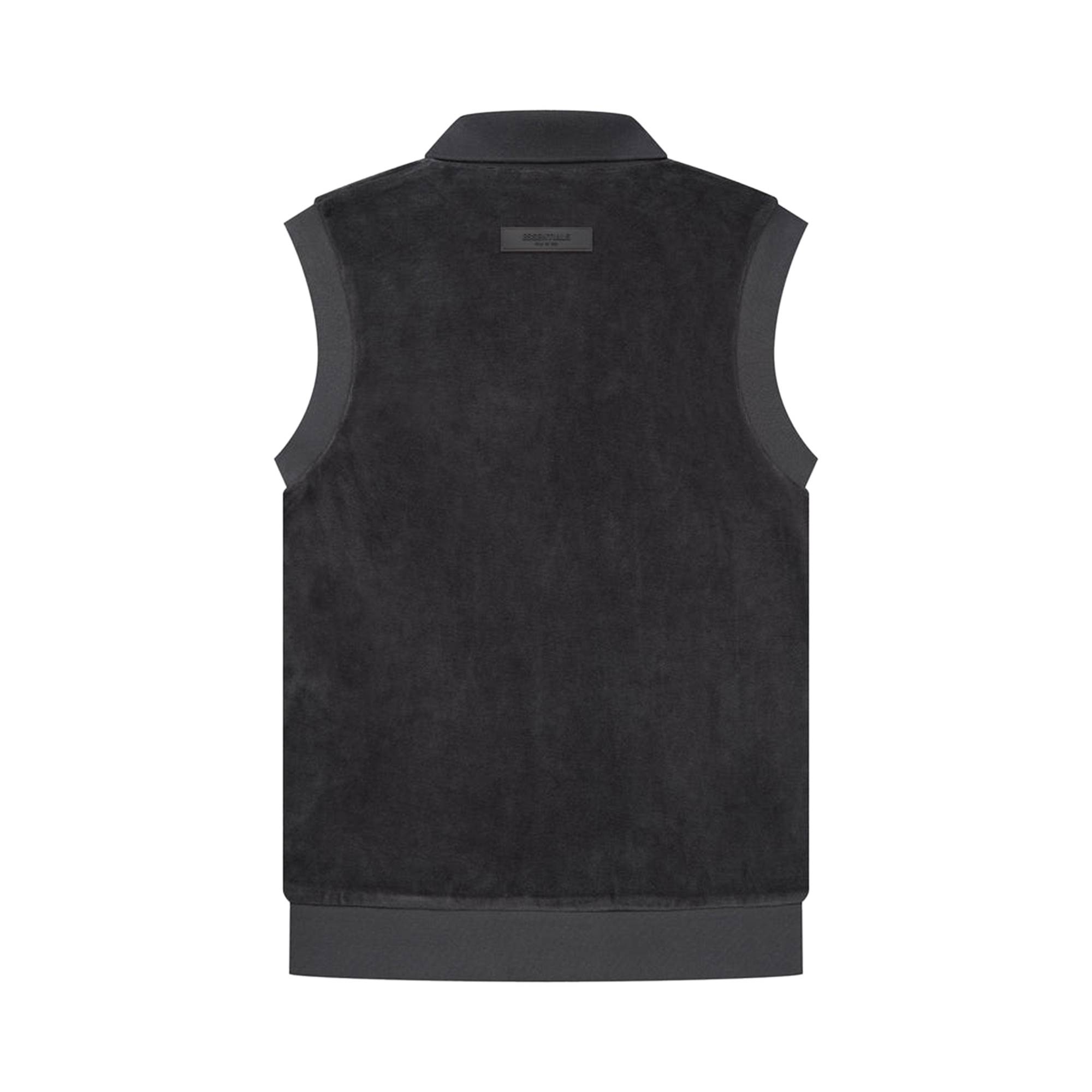Fear of God Essentials Velour Sleeveless Polo 'Iron' - 2