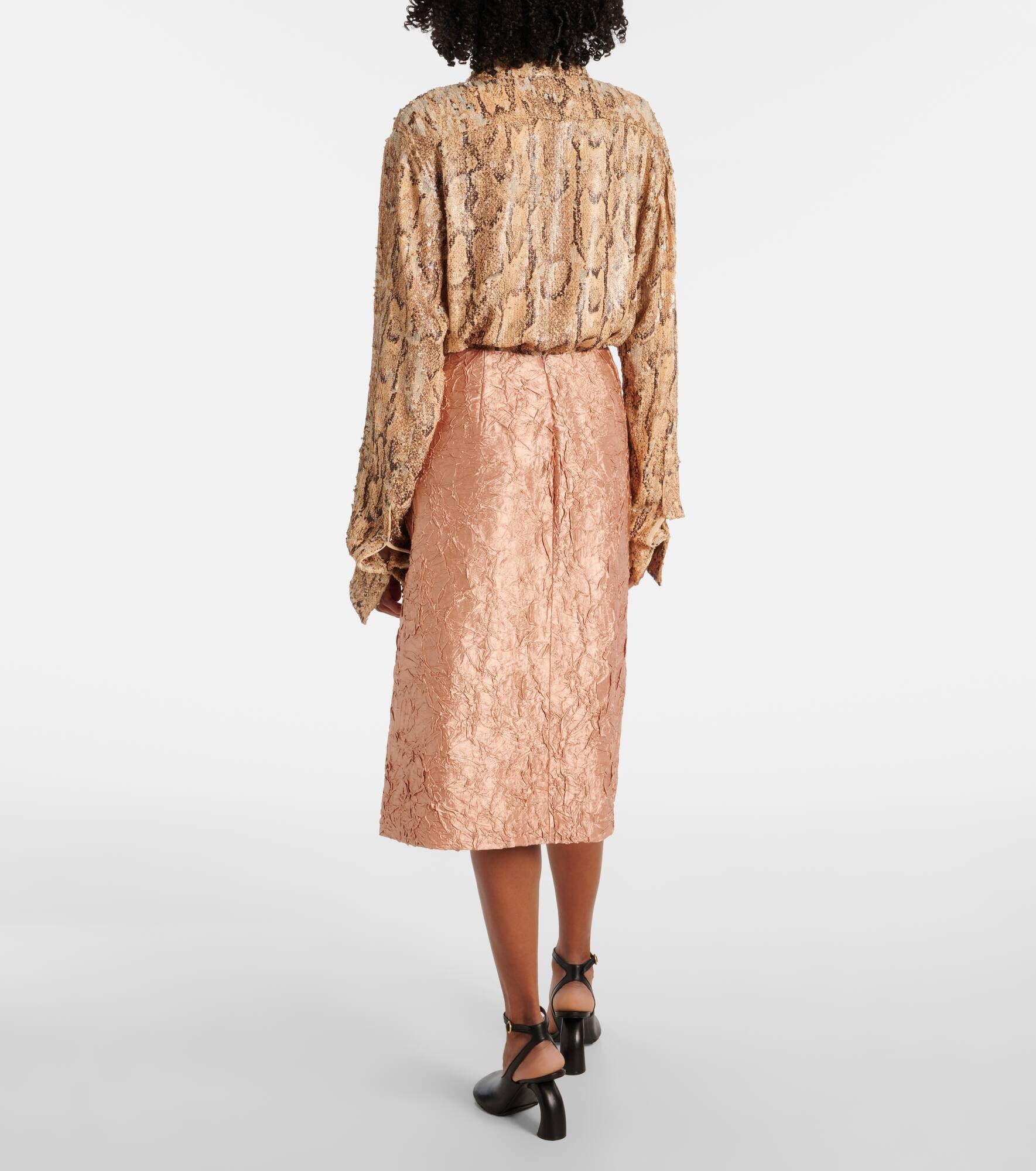 Lamé midi skirt - 3