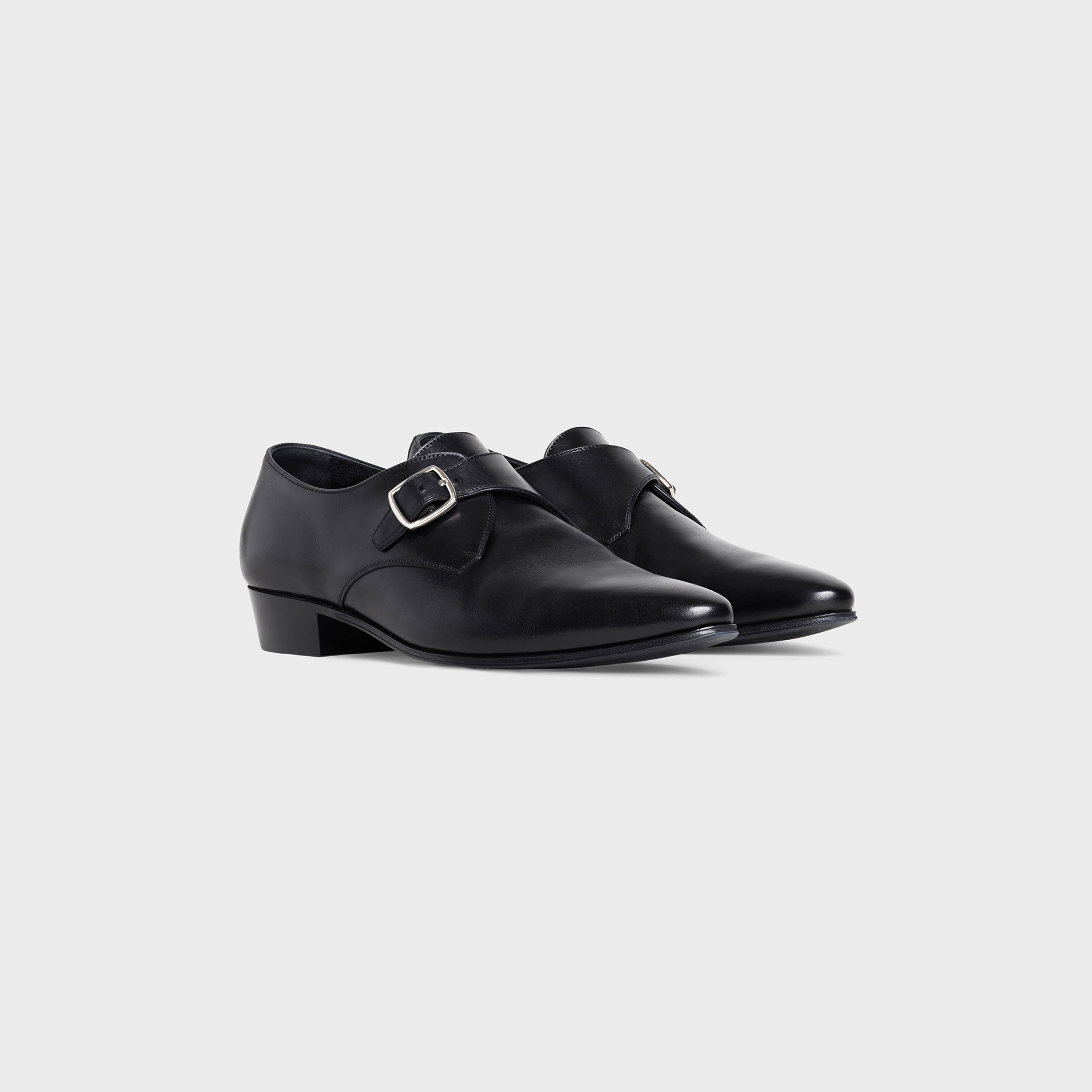 CELINE JACNO BUCKLE SHOE  IN  SHINY CALFSKIN - 2