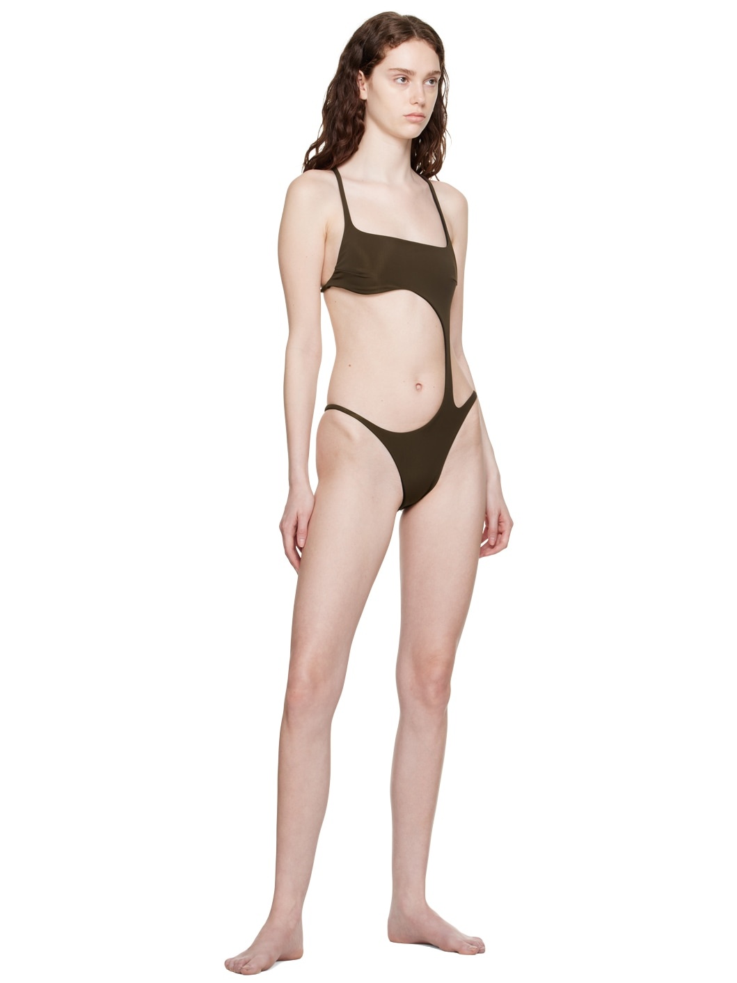 Brown Stingray One-Piece Swimsuit - 4