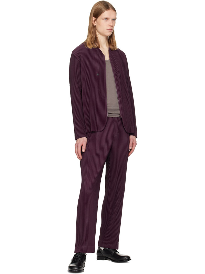 ISSEY MIYAKE Burgundy Quarry Jacket outlook