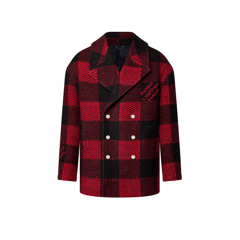 Tartan Silk Cashmere And Wool-Blend Peacoat 1