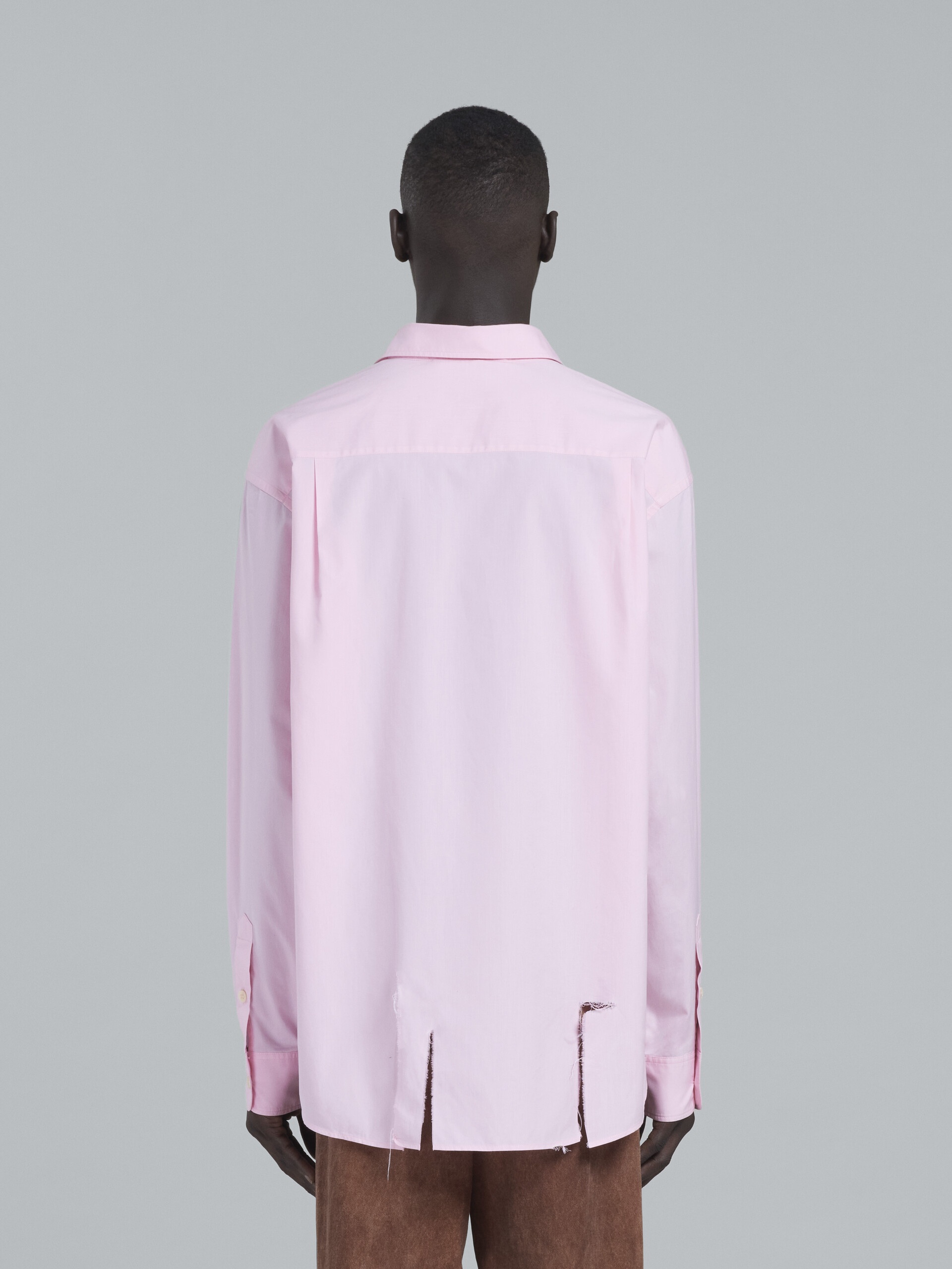 PINK COTTON SHIRT WITH EMBROIDERY - 3