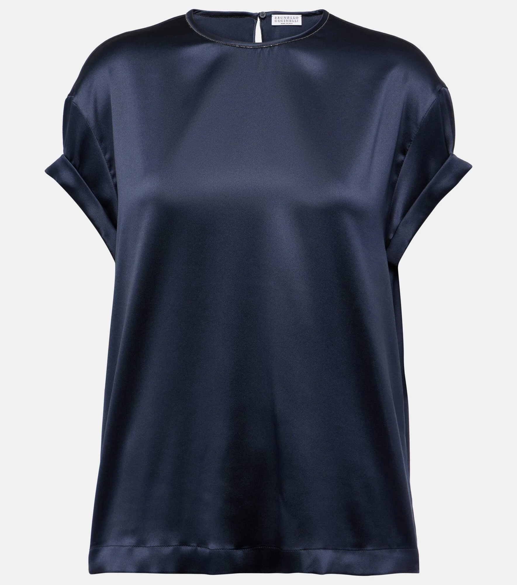 Silk-blend T-shirt - 1